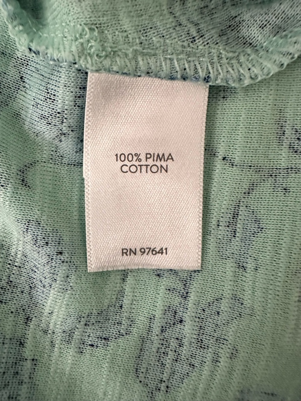 J. Jill Pima Slub Cotton Elbow Sleeve Green Blue Floral V-Neck Tunic LT NWT - Picture 8 of 10